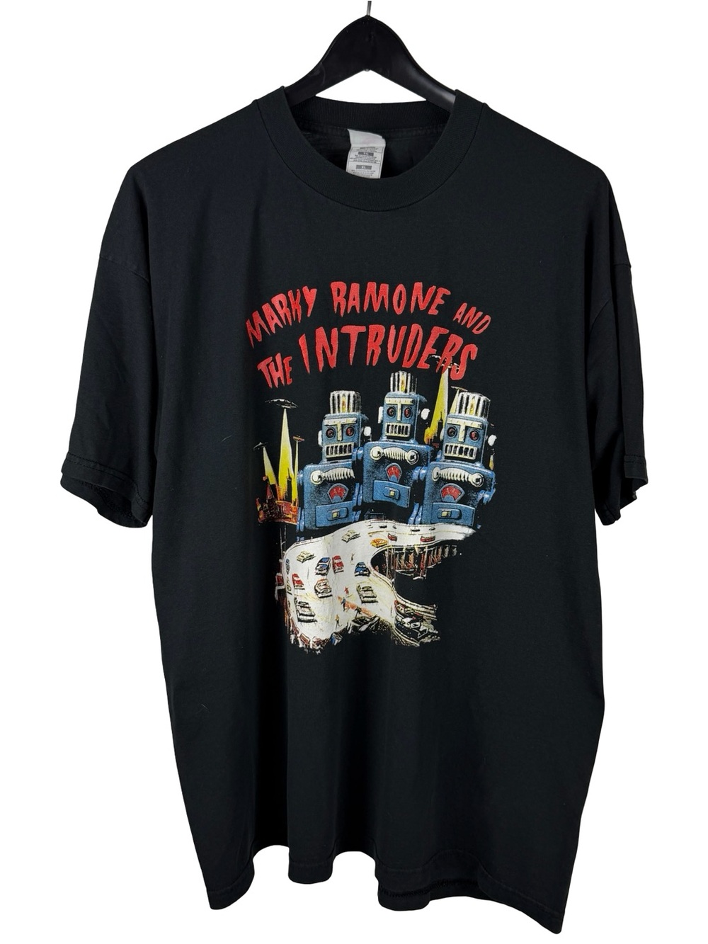 Vintage 90s Marky Ramone & The Intruders RARE Rock Band Black Shirt Size XL